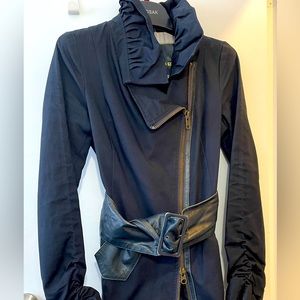 Mackage belted spring trench navy size S